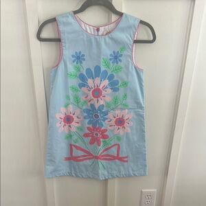 The Beaufort Bonnet Company Blue Floral Kids Dress